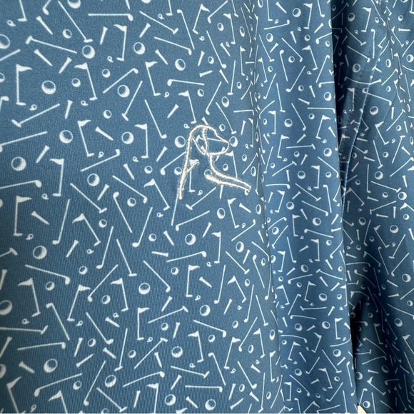 Rhoback Men's 2XL Blue “The Mulligan” Golf Polo Shirt Short Sleeve SOLD OUT! - Picture 6 of 9